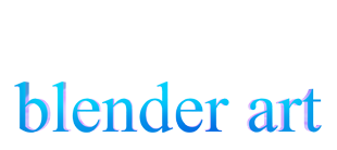 blender art title in 3d design